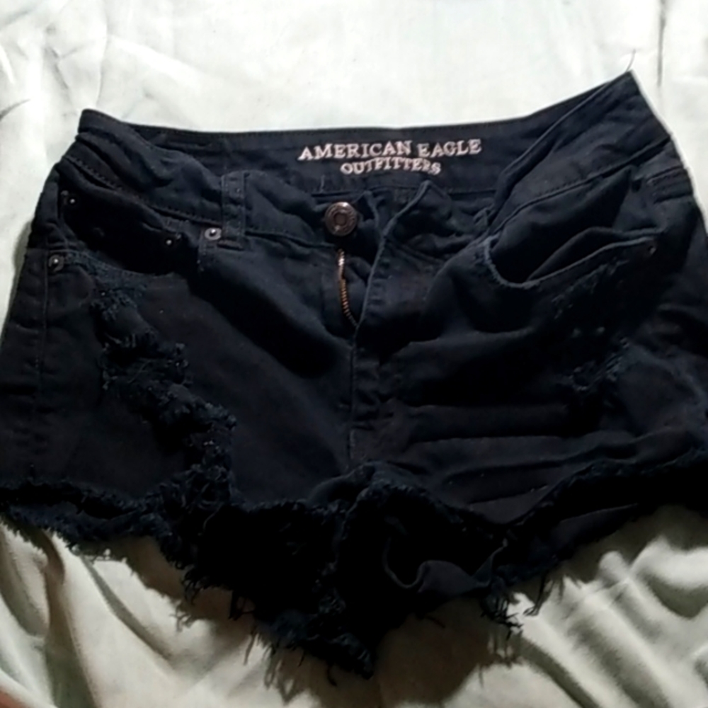 Black American eagle jean shorts size 6
